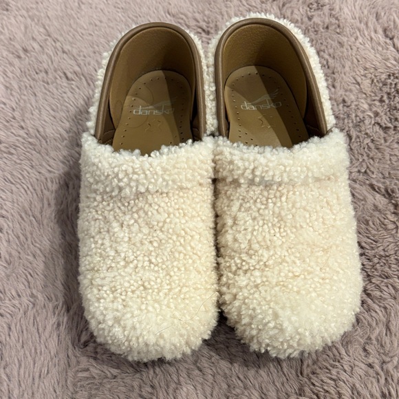 Dansko Shoes - Dansko Ivory Fleece Clogs